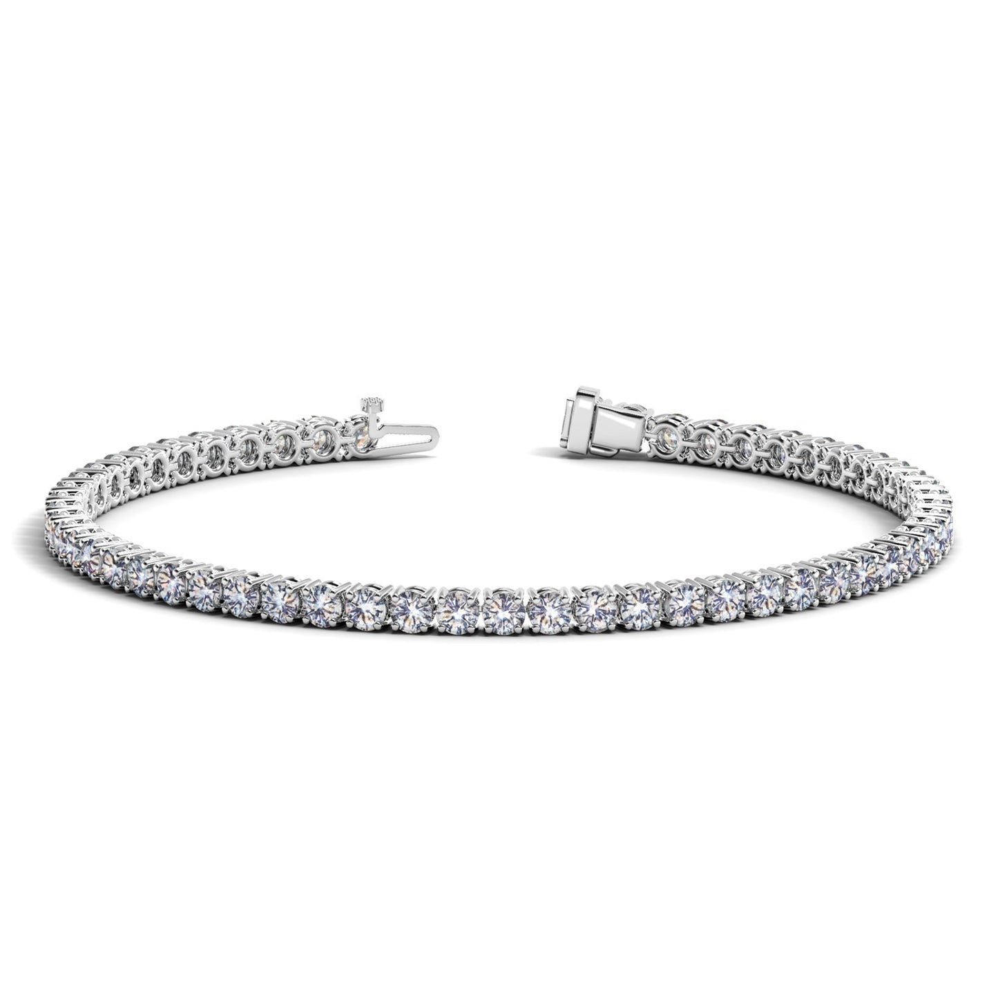 Lab Grown Round Diamond Tennis Bracelet in 14k White Gold (5 cctw  F/G  VS2/SI1)