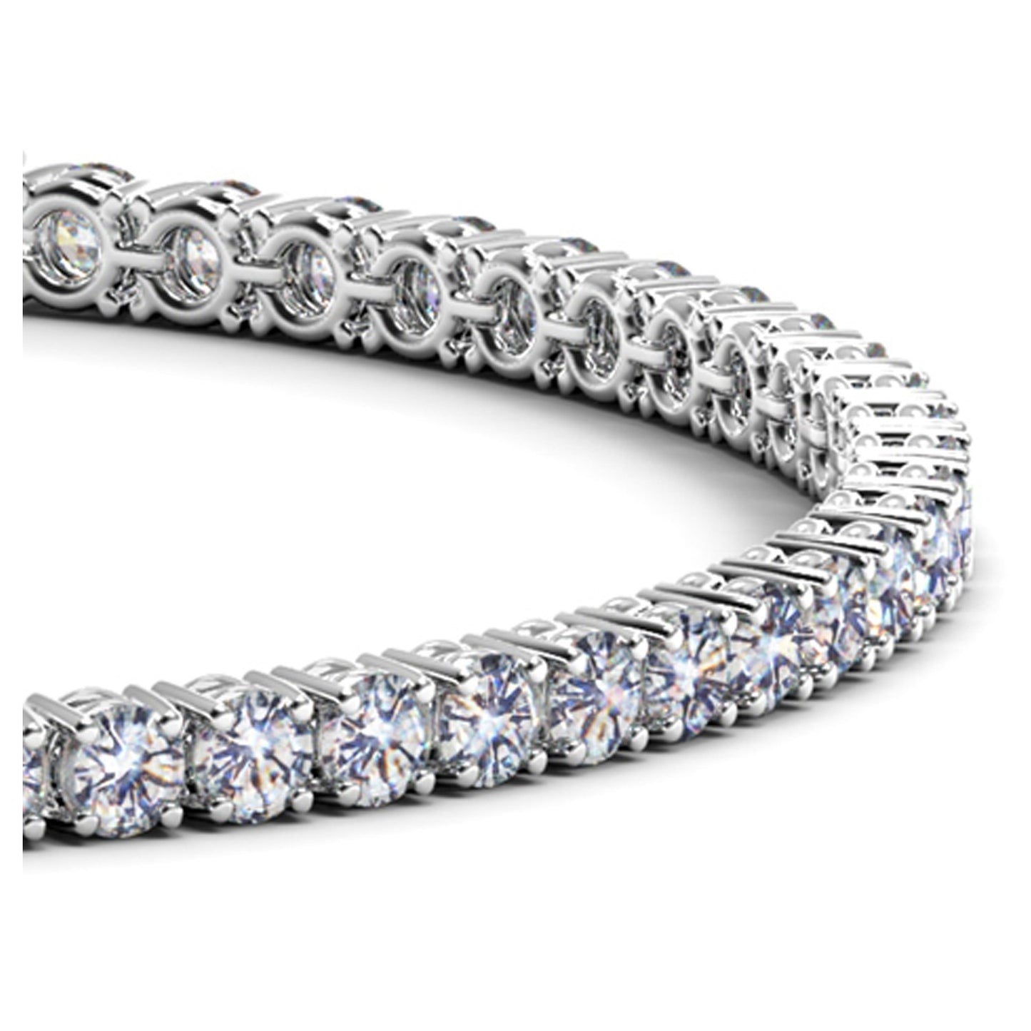 Lab Grown Round Diamond Tennis Bracelet in 14k White Gold (5 cctw  F/G  VS2/SI1)