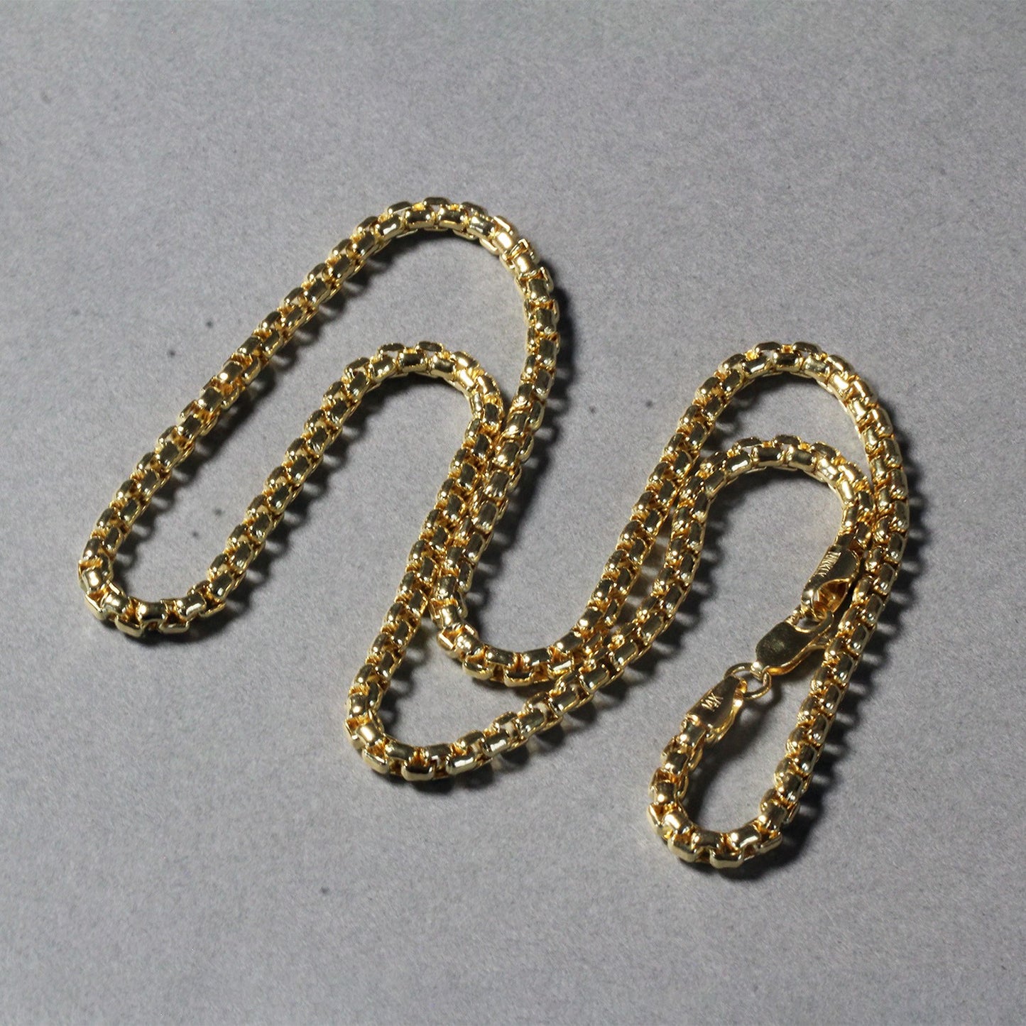 14k Yellow Gold Round Box Chain (3.4 mm)