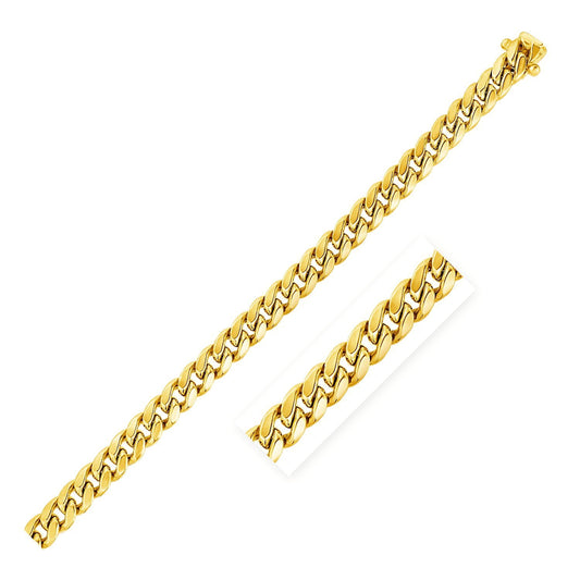 10k Yellow Gold Semi Solid Miami Cuban Bracelet (5.00 mm)