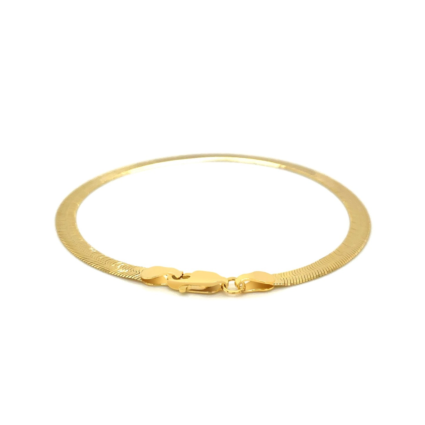 14k Yellow Gold Super Flex Herringbone Bracelet (3.80 mm)