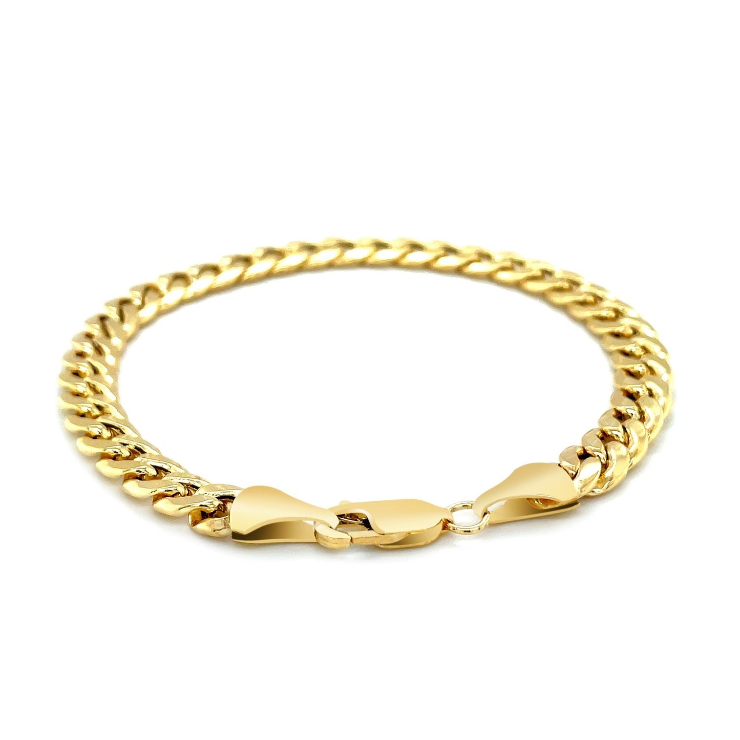 10k Yellow Gold Semi Solid Miami Cuban Bracelet (6.60 mm)