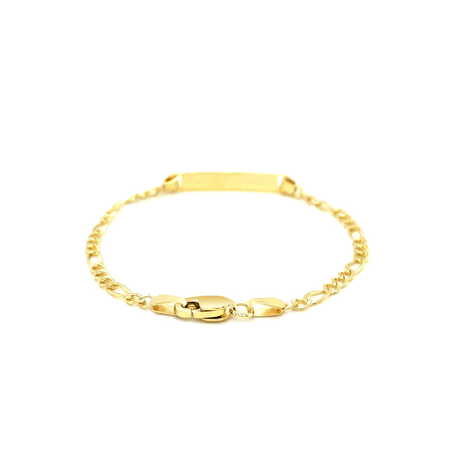 14k Yellow Gold Figaro Link Childrens ID Bracelet (3.30 mm)