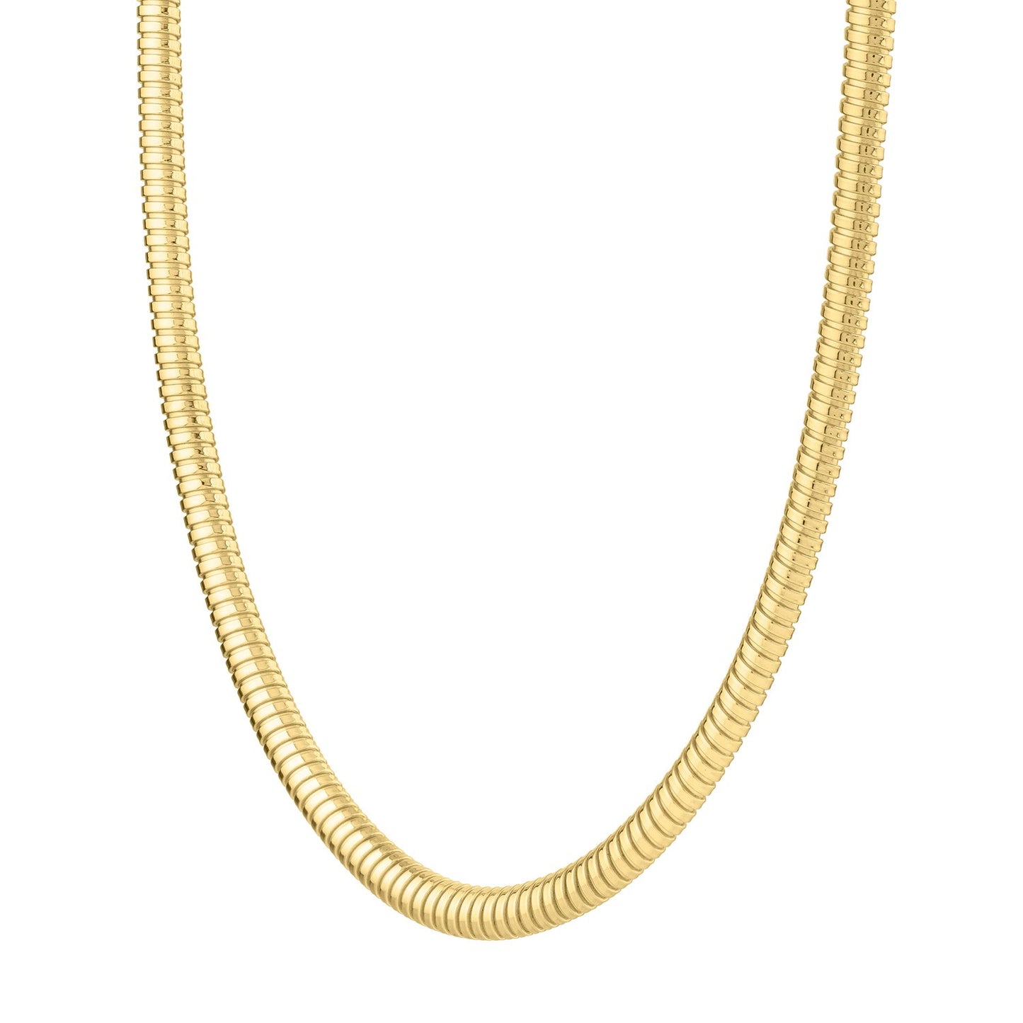 Tubogas Necklace in 14K Yellow Gold (5.00 mm)